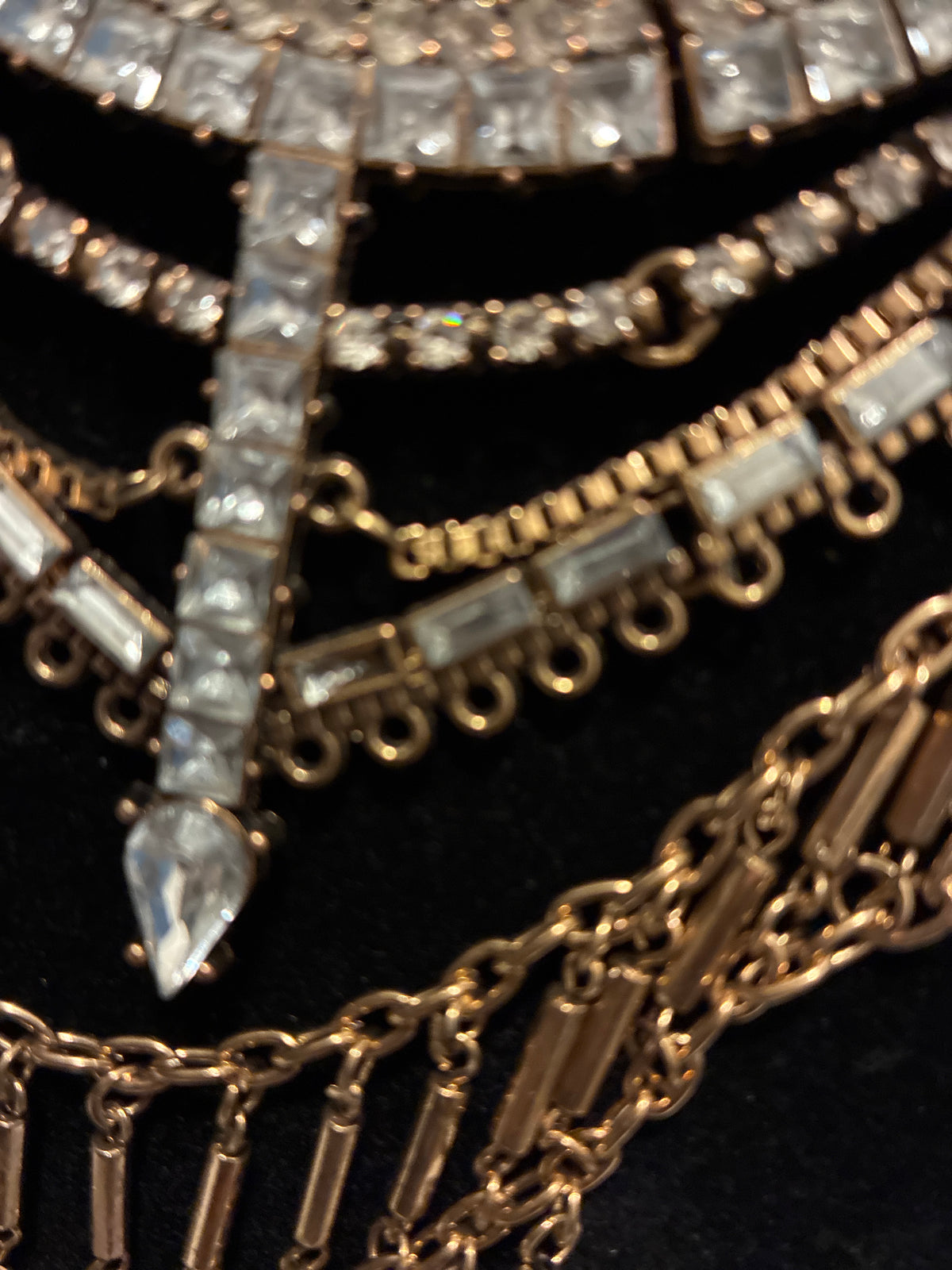 Vintage Gold Tone Statement Necklace
