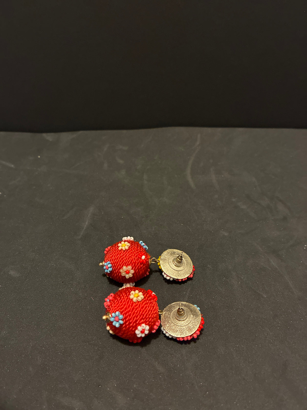Handmade Bead and Rope Drop Earrings