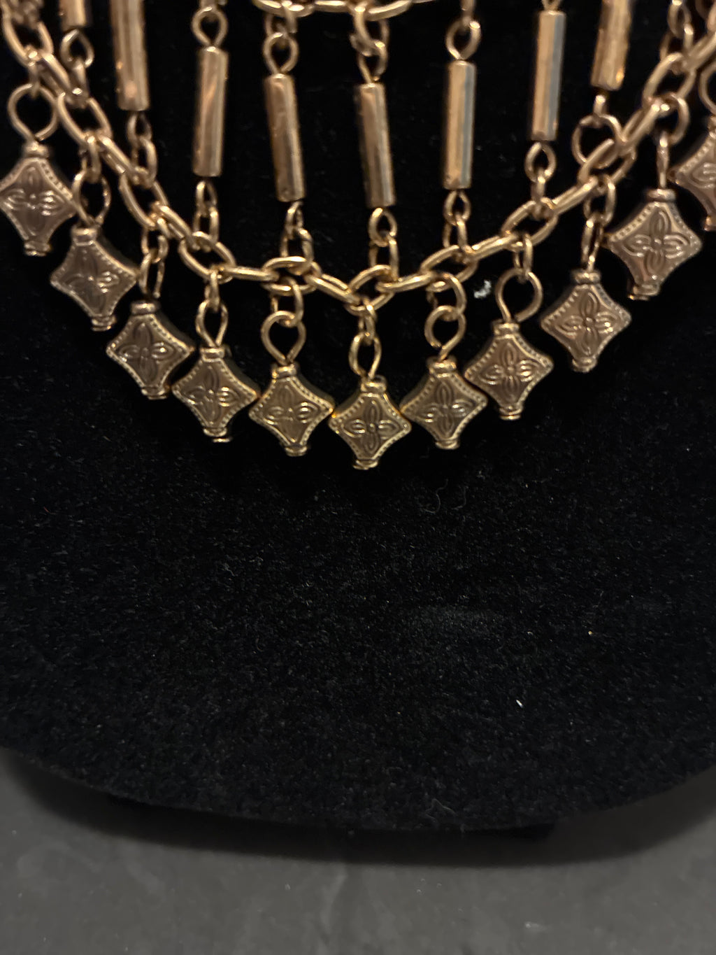 Vintage Gold Tone Statement Necklace