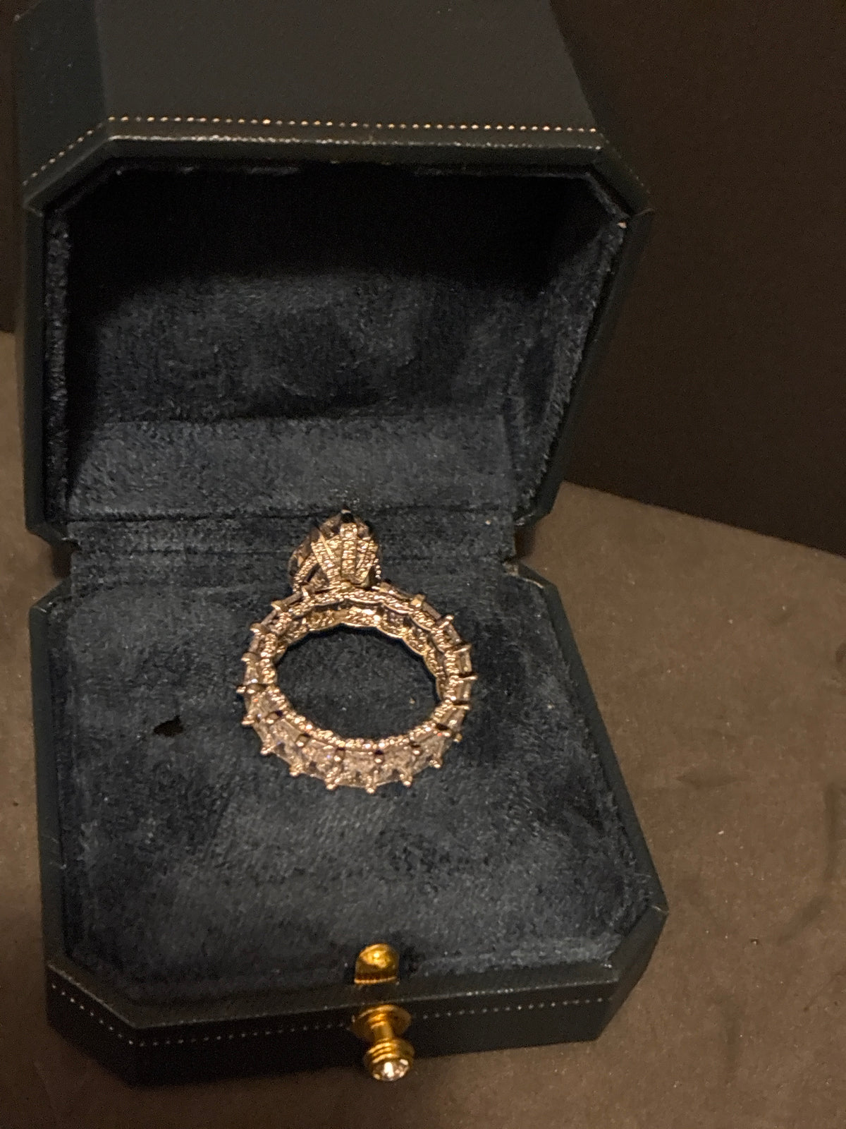 CZ Silver Tone Ring
